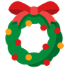 Pegatina Corona de Navidad